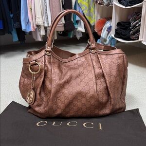 Gucci Vintage Sukey Tote Guccissima Leather Large